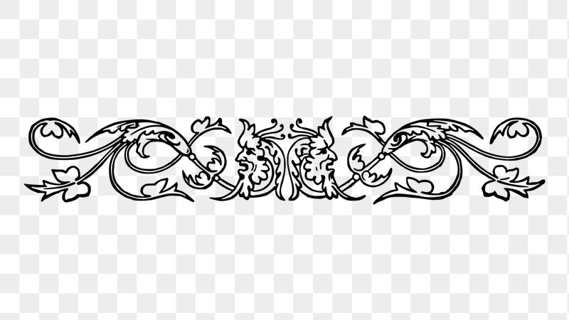 Edwardian flourish png sticker illustration, | Free PNG - rawpixel
