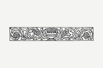 Edwardian ornamental divider clipart illustration | Free PSD - rawpixel