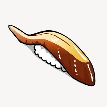 Eel sushi clipart, Japanese food | Free Photo - rawpixel