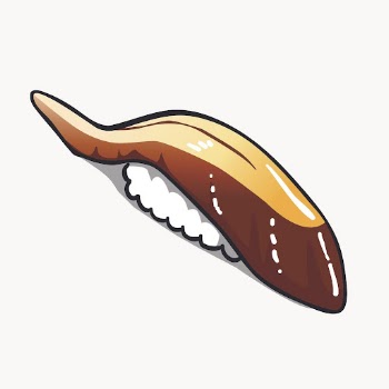 Eel sushi sticker, Japanese food | Free Vector - rawpixel