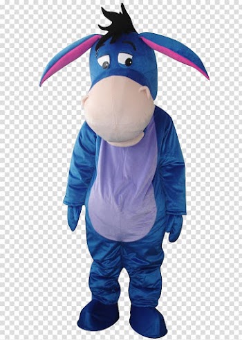 Eeyore Costume party Adult Clothing, Blue donkey transparent background PNG clipart