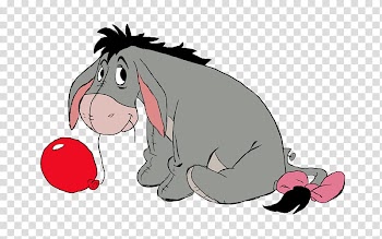 Eeyore Red balloon, Eeyore illustration transparent background PNG clipart