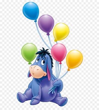 Eeyore's Birthday Party Winnie the Pooh Clip art - Eeyore with Balloons PNG Transparent Cartoon 