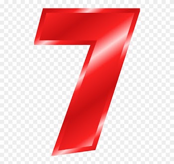 Effect Letters Alphabet Red Clipart - Number 7 Transparent Background