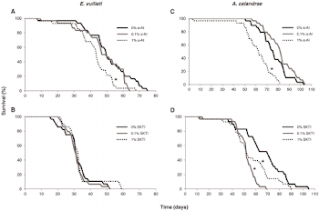 Effect of wheat a AI and SKTI on bruchid parasitoids. Survival of ...
