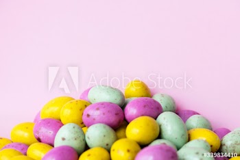 Egg bean ball chocolates textured background