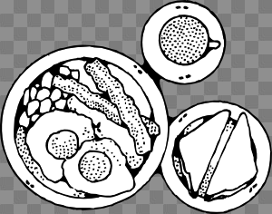 egg black and white clipart 103701 - Breakfast Of Bacon And Eggs ...