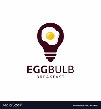 Egg bulb logo design inspiration vector image