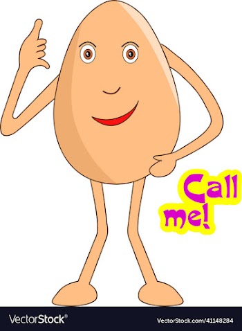 egg cartoon saying call me
