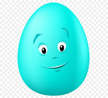 Egg Face Chicken Clip art - Transparent Easter Blue Egg with Face PNG Clipart Picture 