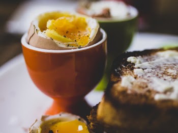 Egg on a Ceramic Cup