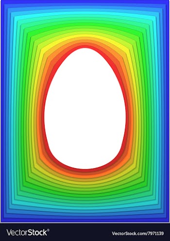 Egg Shaped Retro Frame vector image