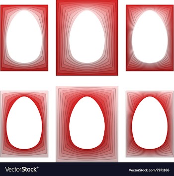 Egg Shaped Retro Frame vector image