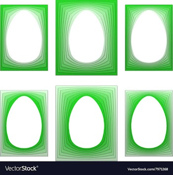 Egg Shaped Retro Frame vector image