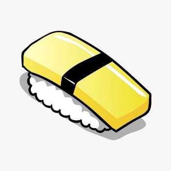 Egg sushi clipart, Japanese food | Free PSD - rawpixel