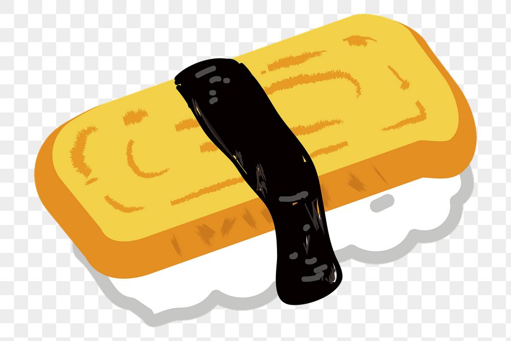 Egg sushi png sticker, Japanese | Free PNG - rawpixel