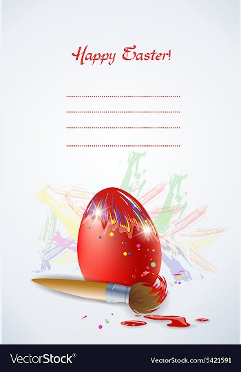 Egg with brush vector image