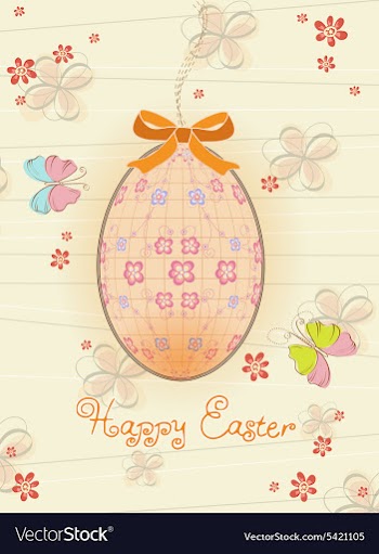 Egg with butterflies vector image