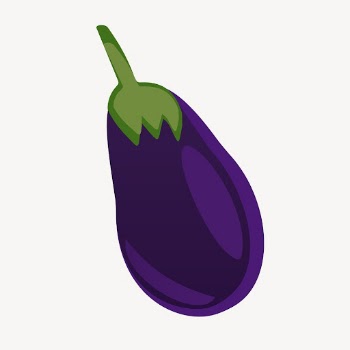 Eggplant vegetable clipart, illustration vector. | Free Vector - rawpixel