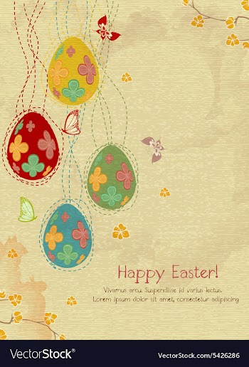 Eggs with butterfly vector image