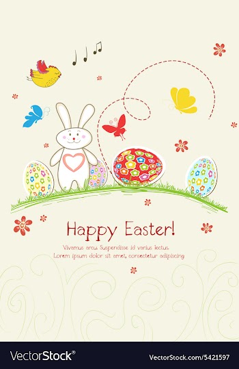Eggs with flowers vector image