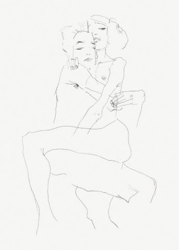 Egon Schiele&rsquo;s Couple Embracing clipart, | Free PSD Illustration - rawpixel