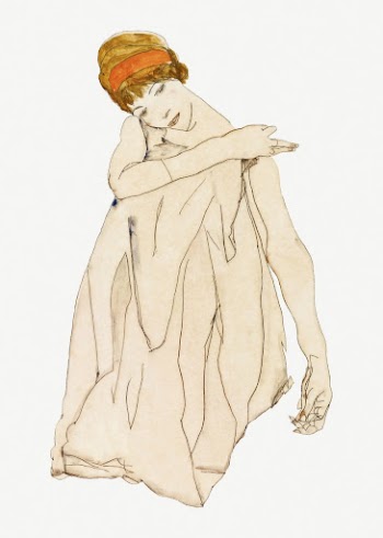 Egon Schiele&rsquo;s Dancer clipart, line | Free PSD Illustration - rawpixel