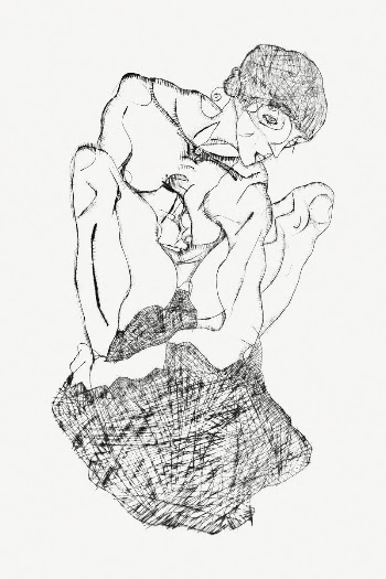  Egon Schiele&rsquo;s naked woman | Free PSD Illustration - rawpixel