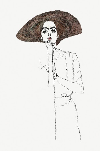 Egon Schiele&rsquo;s Portrait of a Woman | Free PSD Illustration - rawpixel