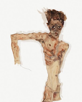 Egon Schiele&rsquo;s Self-Portrait  clipart, | Free PSD Illustration - rawpixel