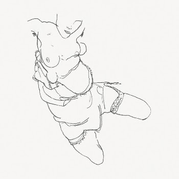 Egon Schiele&rsquo;s Semi-Dressed Model clipart, | Free PSD Illustration - rawpixel