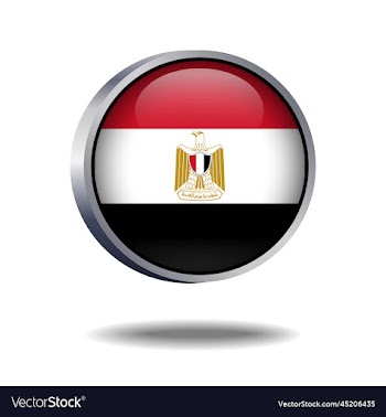 egypt flag button
