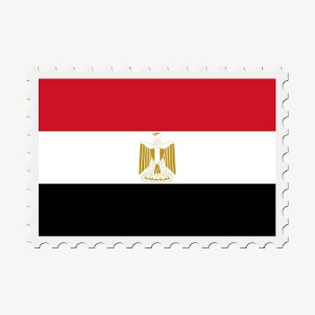 Egypt flag clipart, postage stamp | Free Vector - rawpixel
