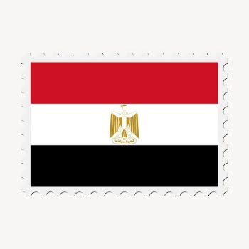 Egypt flag collage element, postage | Free PSD - rawpixel