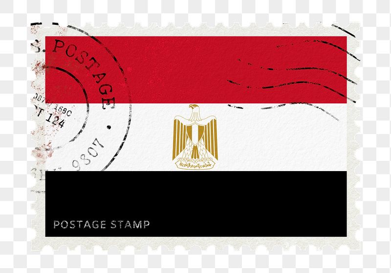 Egypt flag png post stamp | Free PNG - rawpixel