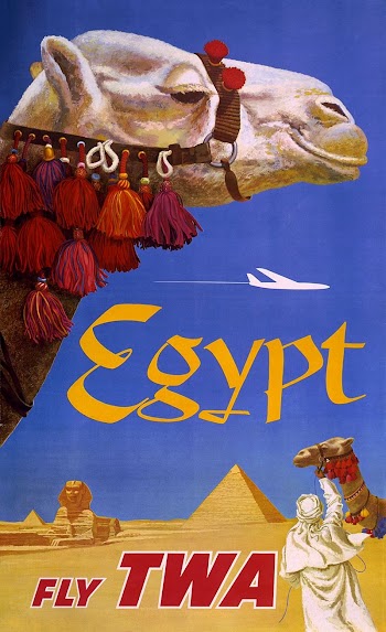 Egypt. Fly TWA (1960) vintage | Free Photo Illustration - rawpixel