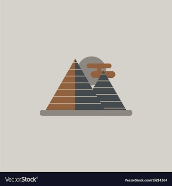 Egypt pyramids and sun vector image