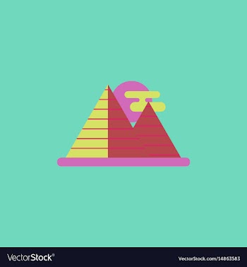 Egypt pyramids and sun vector image
