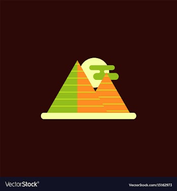 Egypt pyramids and sun vector image