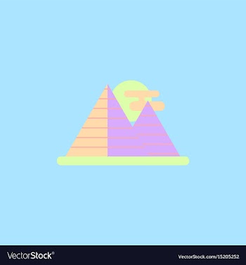Egypt pyramids and sun vector image