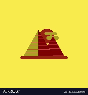 Egypt pyramids and sun vector image