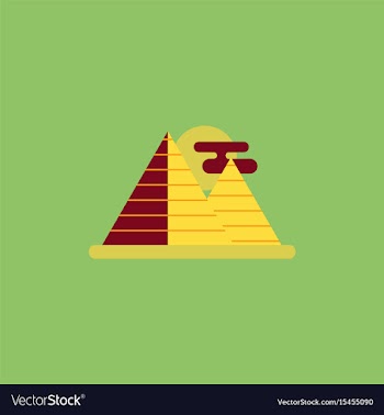 Egypt pyramids and sun vector image