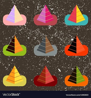 Egypt pyramids set vector image