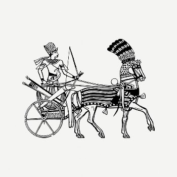 Egyptian chariot collage element, vintage | Free PSD Illustration - rawpixel