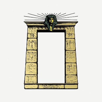 Egyptian frame clipart, vintage illustration | Free PSD Illustration - rawpixel