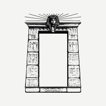 Egyptian frame clipart, vintage illustration | Free PSD Illustration - rawpixel