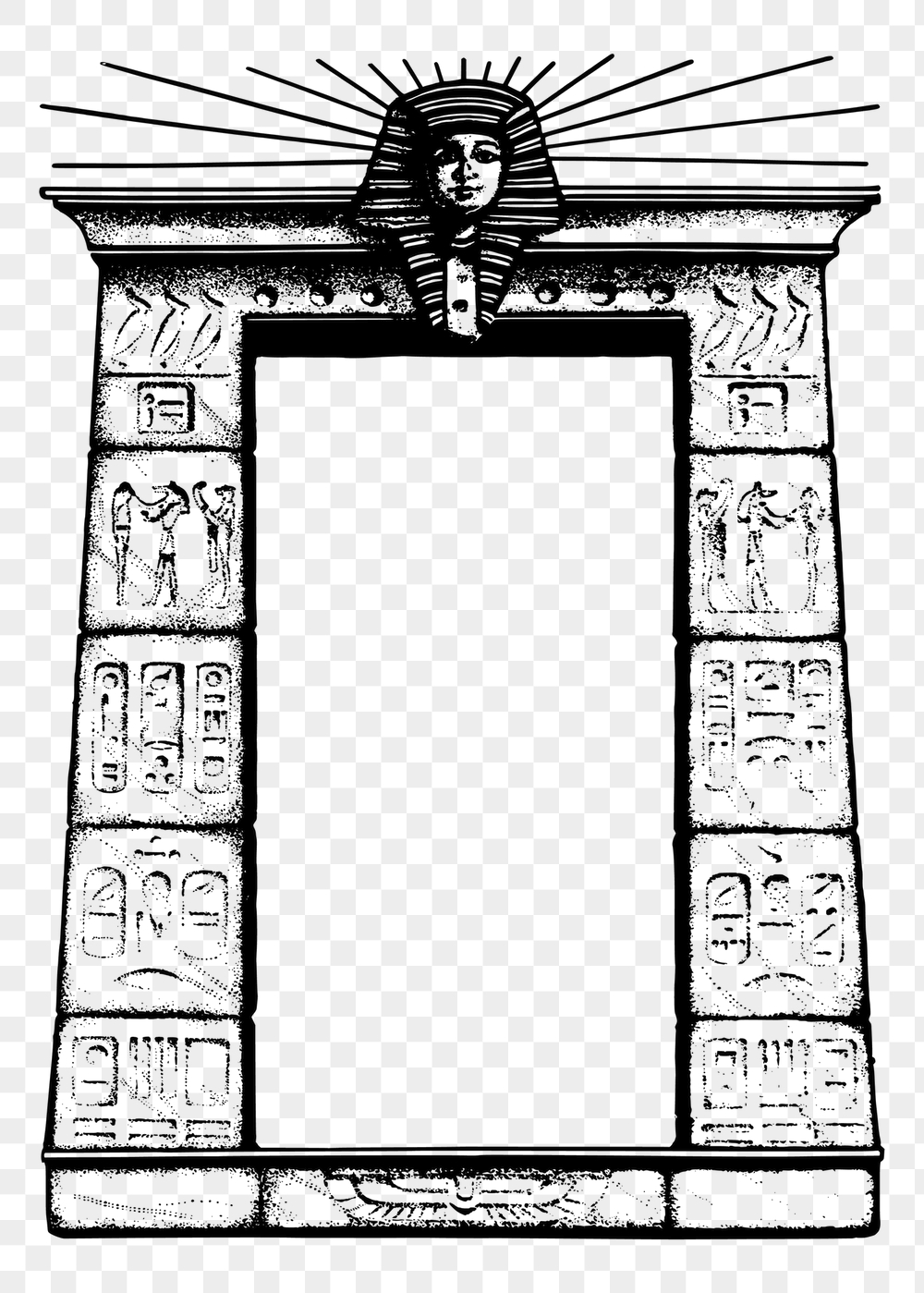 Egyptian frame png, vintage illustration, | Free PNG - rawpixel