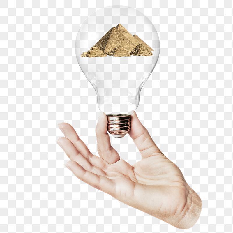 Egyptian pyramid png sticker, hand | Free PNG - rawpixel