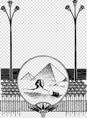 Egyptian pyramids Ancient Egypt Frames , ancient border transparent background PNG clipart