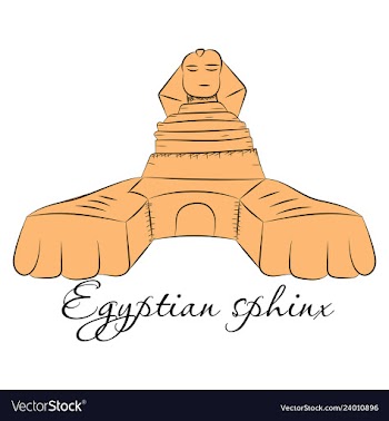 Egyptian sphinx made in a realistic style vector image